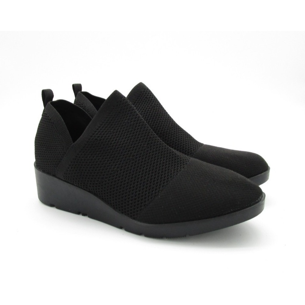 Taryn Rose Kabe Knit Wedge Ankle Booties Black Comfort Shoes Womens Size 9 - Picture 2 of 8
